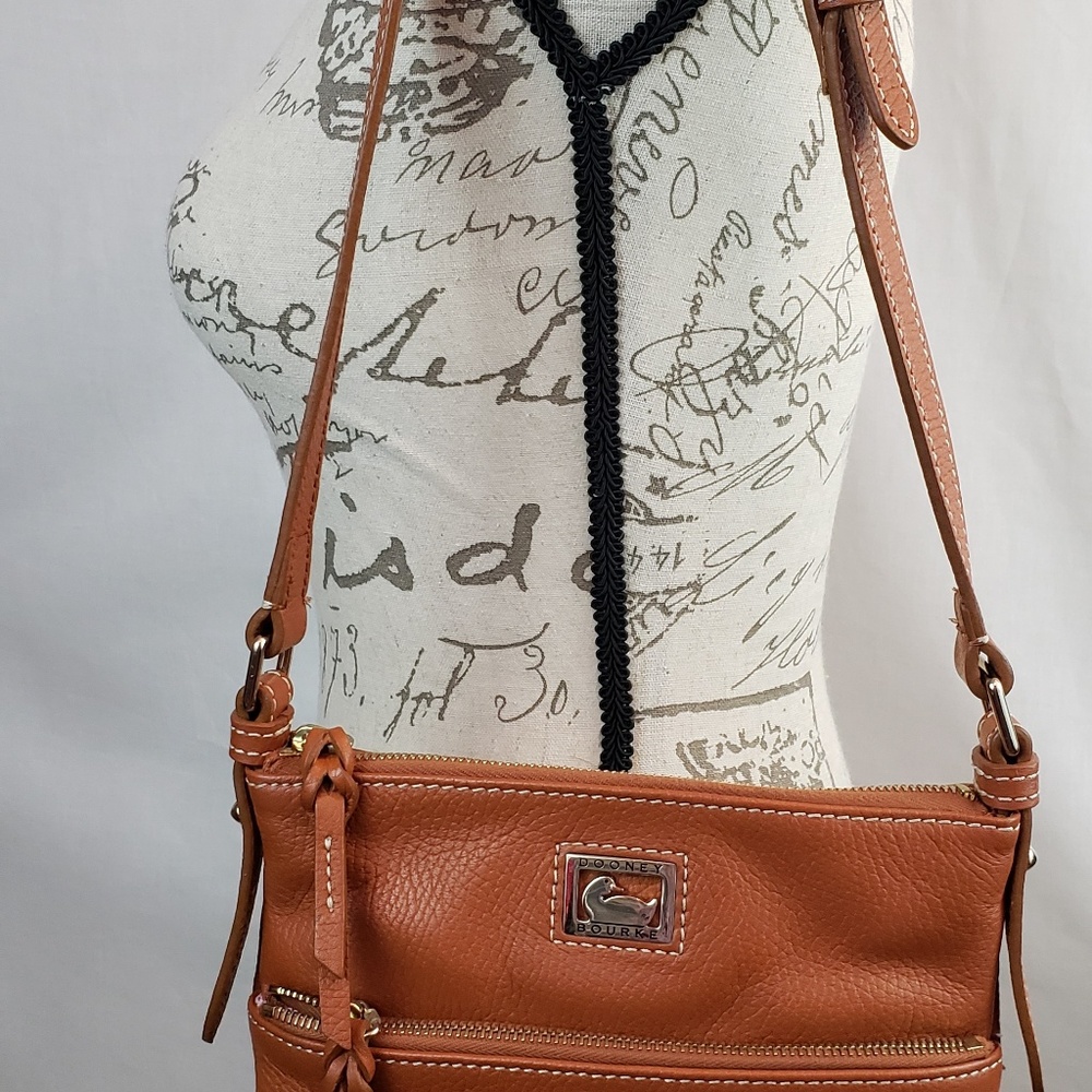 Dooney Bourke Dillen Letter Carrier Tan Crossbody